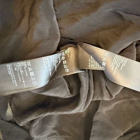 NOT FOR SALE Saints size 6 GUC sheer sleeved Black Wrap Dress with soft ruffles - Picture 13 of 15